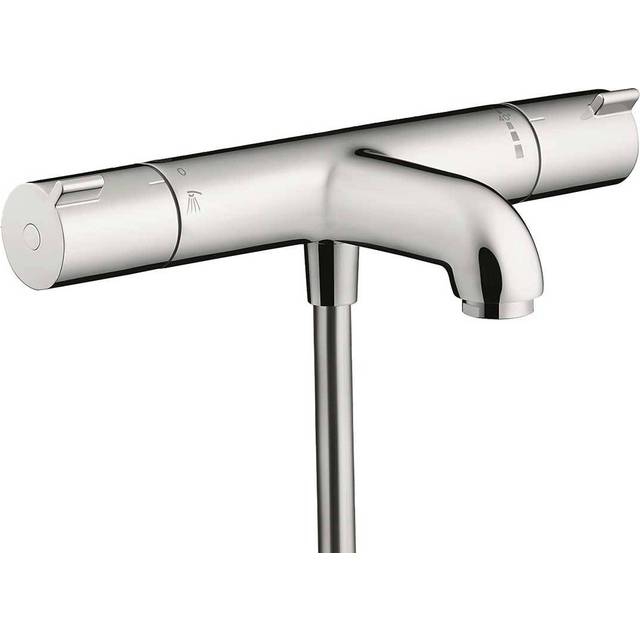 hansgrohe Ecostat 1001 CL - Kartermostat utanpåliggande, Termostatblandare med säkerhetsspärr (SafetyStop) vid 40° C, Badrumsblandare för 2 funktioner, krom, 13201000
