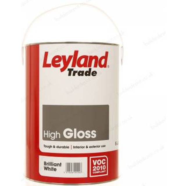 Leyland Trade High Gloss Paint 5l Brilliant White