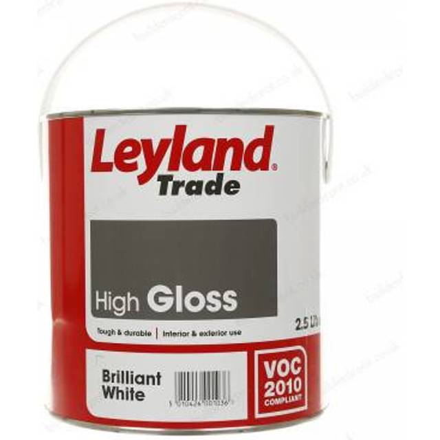 Leyland Trade High Gloss Paint Brilliant 2.5L in White