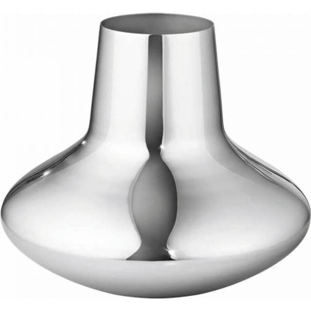 Henning Koppel vase stainless steel, Medium, 18.5 cm