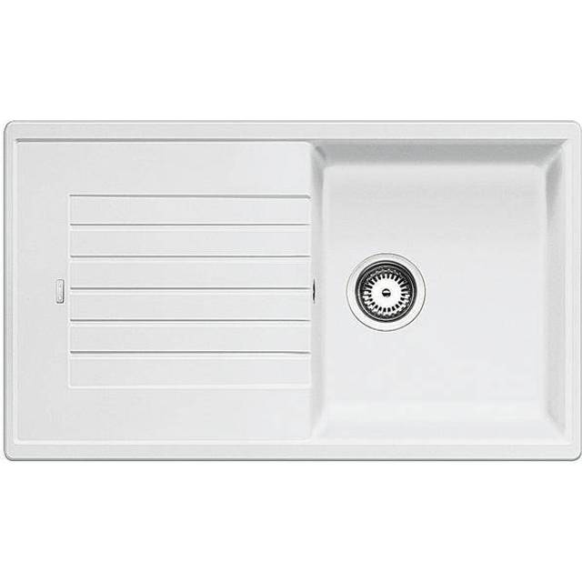 Zia Single Bowl Inset Kitchen Sink - White (202mm H x 500mm W x 615mm L)