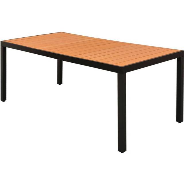 vidaXL Garden Table Brown 185x90x74 cm Aluminium and WPC