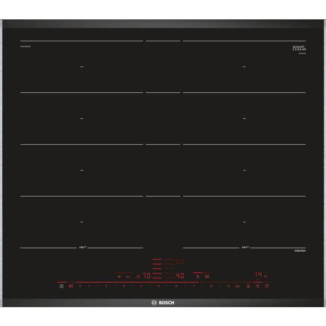 Bosch PXY675DE3E 60cm Flex Induction hob - Black Glass