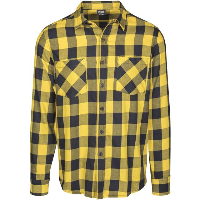 Urban Classics herr Skjorta Rutig flanellskjorta, Mehrfarbig (Blk/Hone, 4XL Stor