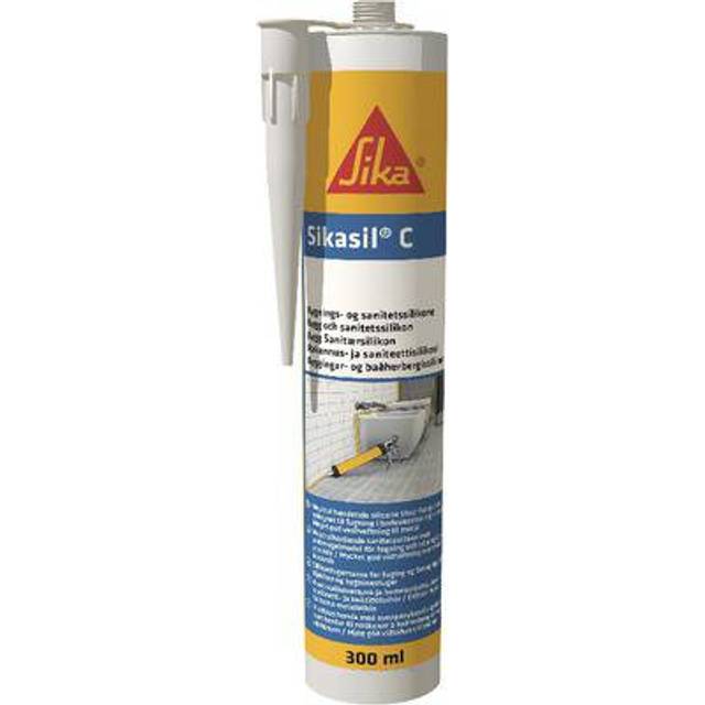 Sika Våtrum- & byggsilikon, Sikasil-C Transparent, 300 ml