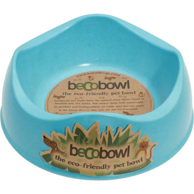 Beco Bowl Ekologisk Matskål för Hund Blå S - Hållbar och Nedbrytbar (S (500 ml))