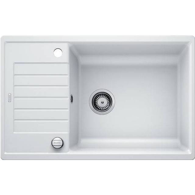Zia Single Bowl Inset Kitchen Sink - White (780mm L X 500mm W)