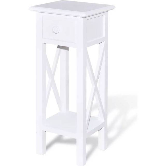 vidaXL Side Table Black 27x27x65.5 cm Wood