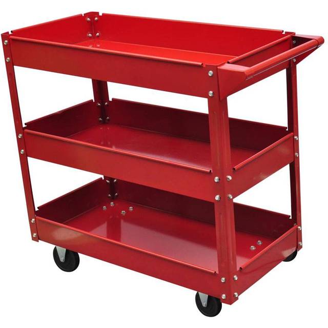 vidaXL Workshop Tool Trolley 100 kg - red