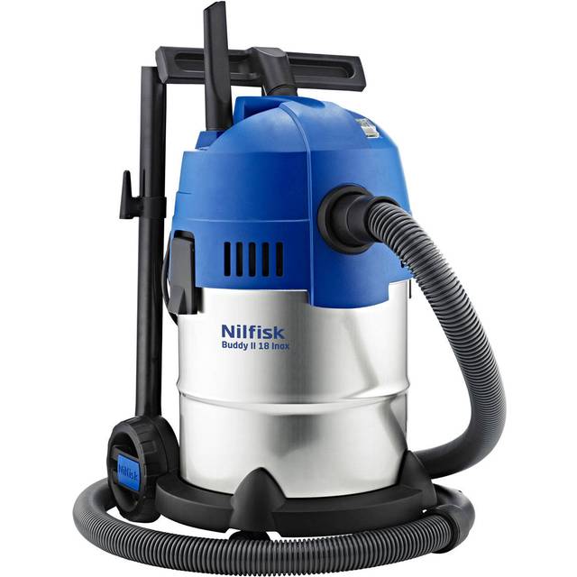 Nilfisk Buddy II 18L Inox Våt- och torrdammsugare - Våt-/torrdammsugare för rengöring utomhus och inomhus (1200 W)