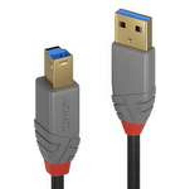 Lindy 3m USB 3.2 Type A to B Cable, 5Gbps, Anthra Line