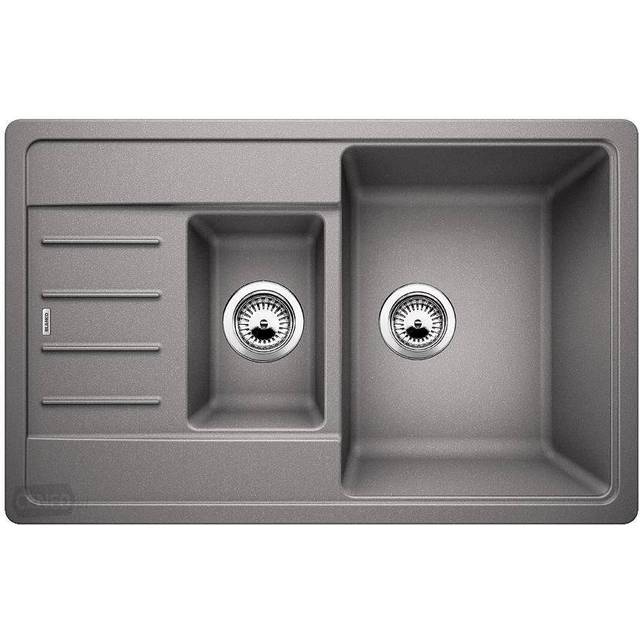 Legra 1.5 Bowl Inset Kitchen Sink - Alumetallic (780mm L X 500mm W)