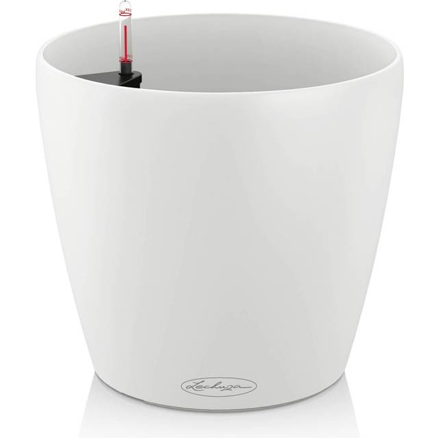 Classico Plastic Self-Watering Plant Pot - White (39.5cm H x 42cm W x 42cm D)