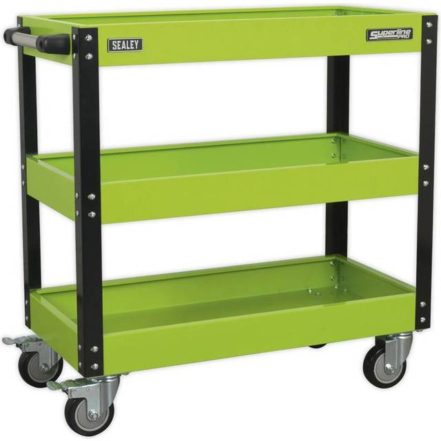 Sealey CX110HV Workshop Trolley 3-Level Heavy-Duty - Hi-Vis Green