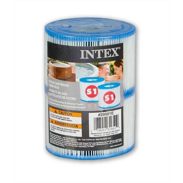 Intex - Type S1 PureSpa Filter Cartridge for Whirlpool, Spa, Hot Tub Easy Set Filters, Replacement Filter in Twin Pack