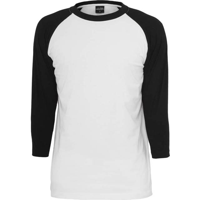 T-shirt Urban Classics Contrast 3/4 Sleeve Raglan White/ Black XXL (XXL)