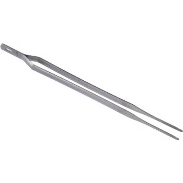 BBQ Tongs, Rust Resistant, Made of Stainless Steel, Straight, 31cm