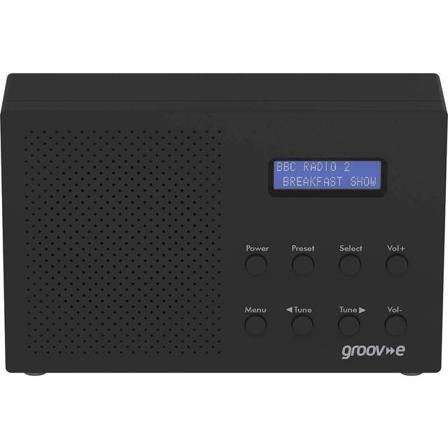 Groov-e GVDR03BK Paris Portable DAB/FM Digital Radio Black UK Plug