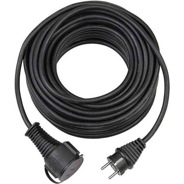 Brennenstuhl kvalitets-gummi-förlängningskabel 25 m (IP44, kabel för utsida) svart