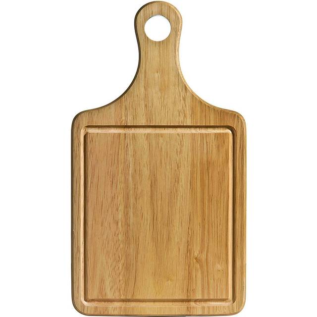 Premier Housewares Rubberwood Indented Paddle Chopping Board