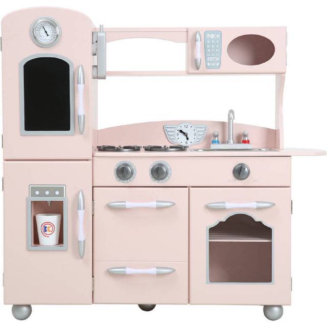 White Westchester Retro Wooden Kitchen Toy Kitchen With Ice Maker - One Size