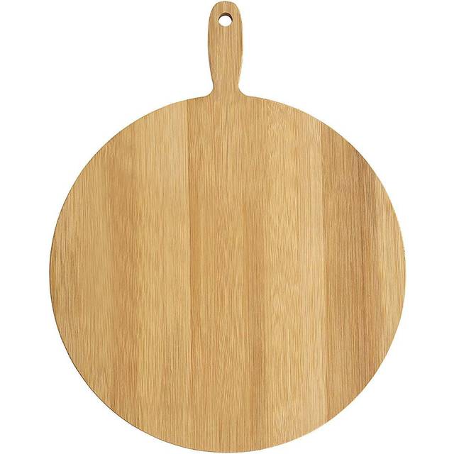 Bamboo Wood Chopping Board, Natural Wood Round Chopping Board For Kitchen Counter Top, Wood Chopping Board