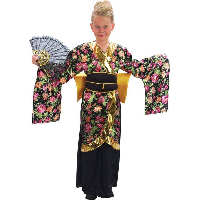 Child girl geisha japanese kimono world book day fancy dress costume