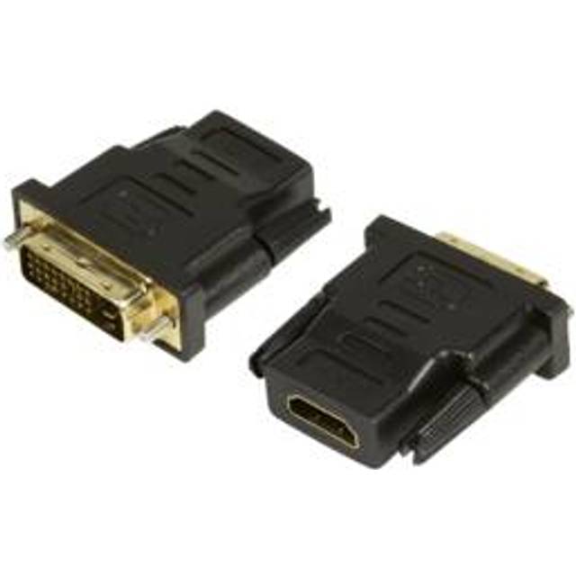 LogiLink HDMI till DVI-D-adapter Digital (DVI Dual Link beläggning 24+1), stöder alla HDTV och HD redo standarder, 1 styck