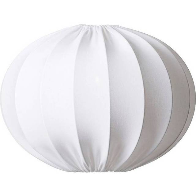 taklampa, oval boll, bomull, vit, 40 cm - Vit