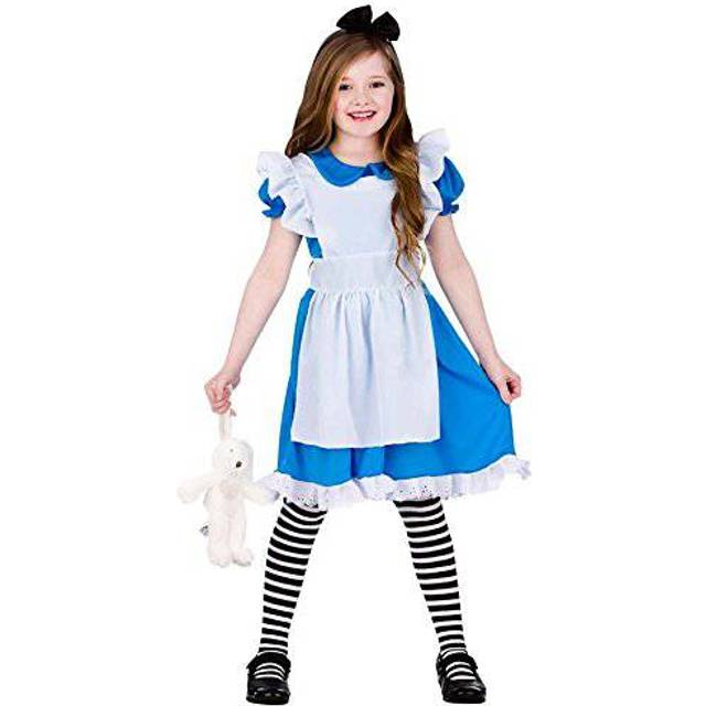 Girls Classic Storybook Alice Fancy Dress Halloween Costume - S (3-4 years)