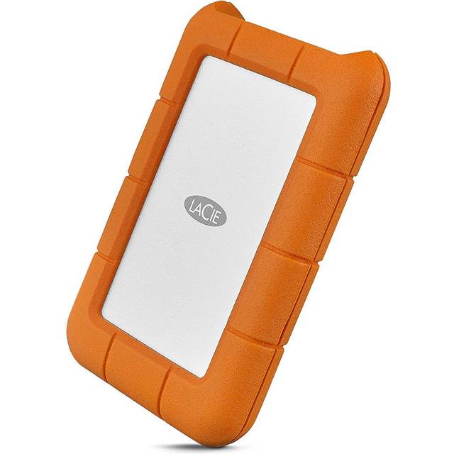 LaCie Rugged Secure, 2TB, Portable External Hard Drive, USB-C, Drop, Shock and Rain Resistant, incl. USB-C w/o USB-A cable, 1 month Adobe CC, 2 year Rescue Services (STFR2000403)