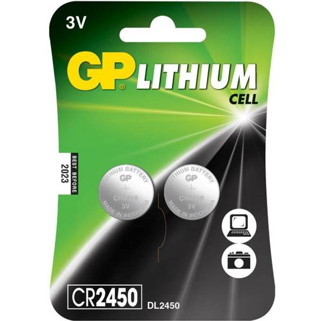 GP CR2450 3V Knappcell 2-pack