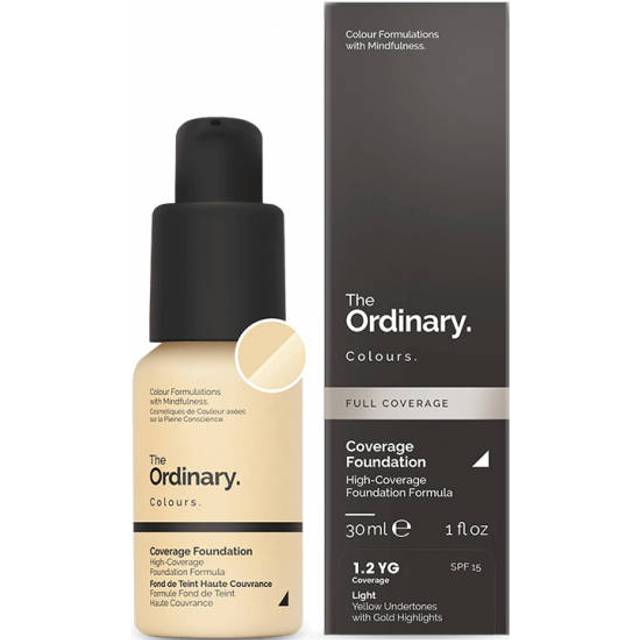 Coverage Foundation 1.2YG Light Yellow Undertones with Gold Highlights SPF15