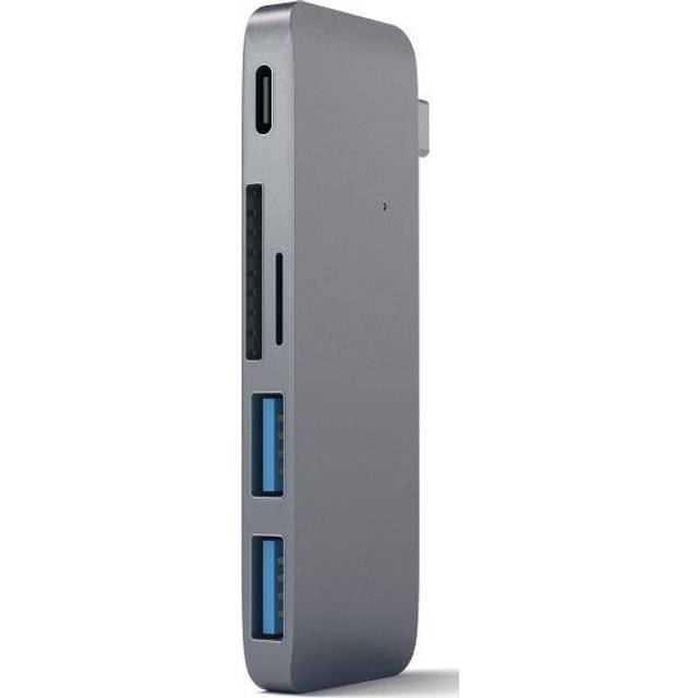 Satechi USB-C Pass Through USB Hub, 3-i-1, Space Grey
