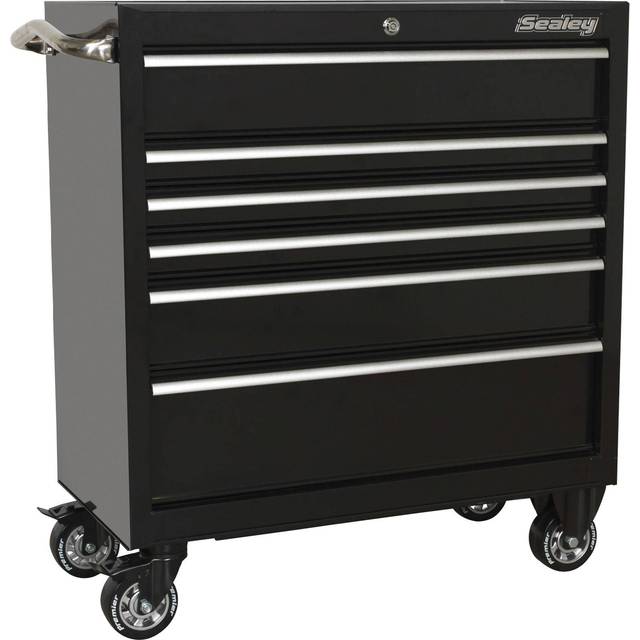 PTB93006 Premier™ Heavy-Duty Rollcab 930mm 6 Drawer - Black - Sealey