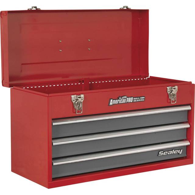 Sealey - AP9243BB American pro® Tool Chest 3 Drawer - Red/Grey