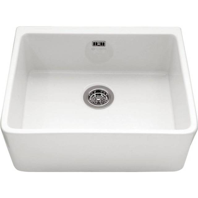 Caple YORK Yorkshire 60cm Single Bowl Ceramic Sink - WHITE