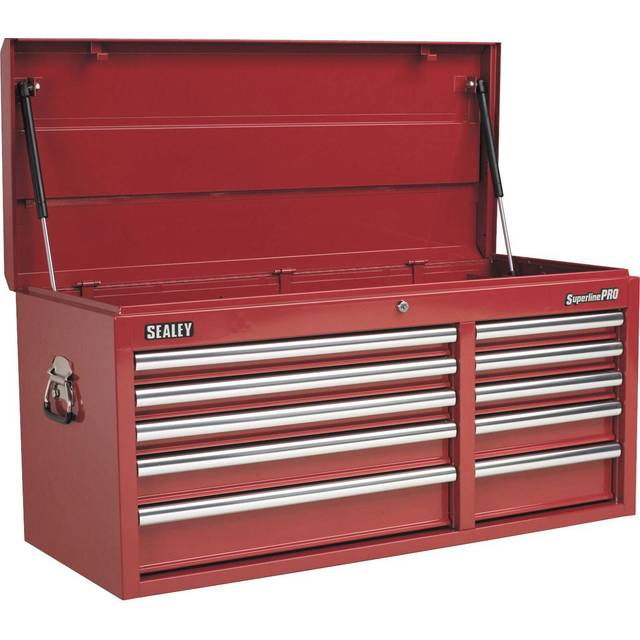 Topchest 10 Drawer with Ball-Bearing Slides Heavy-Duty - Red