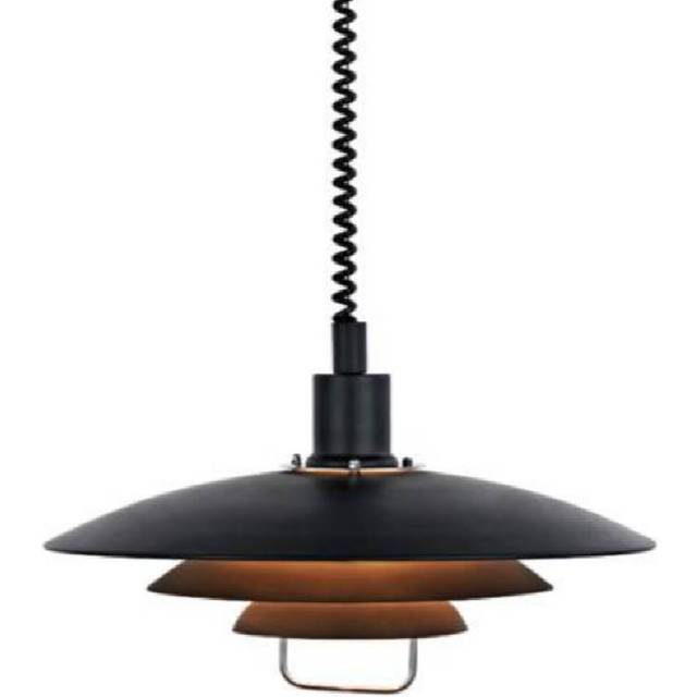 Kirkenes Rise and Fall Ceiling Pendant Light - Grey