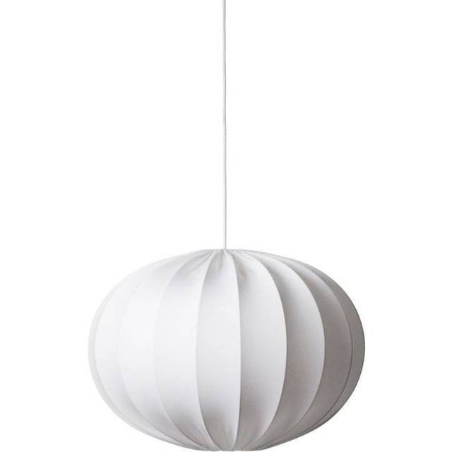 taklampa, oval boll, bomull, vit, 65 cm - Vit