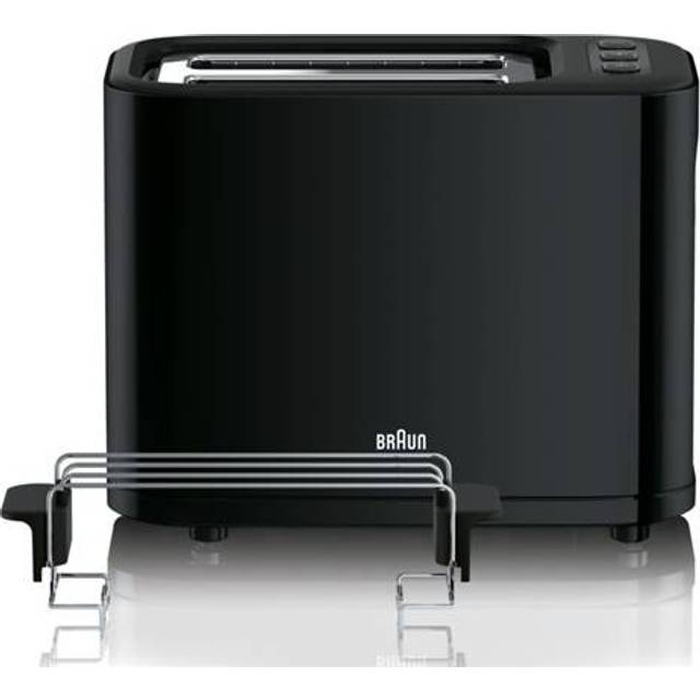 Braun Household HT 3010 BK brödrost | dubbel slits | avtagbar smullåda | uppvärmnings- och upptiningsfunktion | 7 rostgrader | separat brödfäste | svart