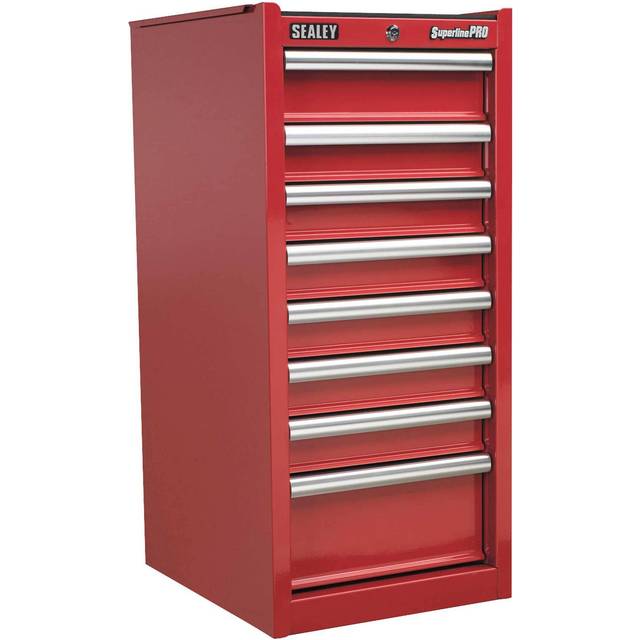 Hang-On Chest 8 Drawer with Ball-Bearing Slides - Red