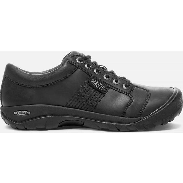 KEEN Herr Austin låghöjd läder Oxford, Svart/Svart, 43 EU