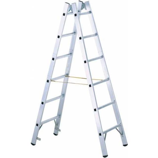 Stehleiter 2x16 Sprossen, Alu.Leiterlänge 4580mm Arbeits-H.b.ca.5650mm