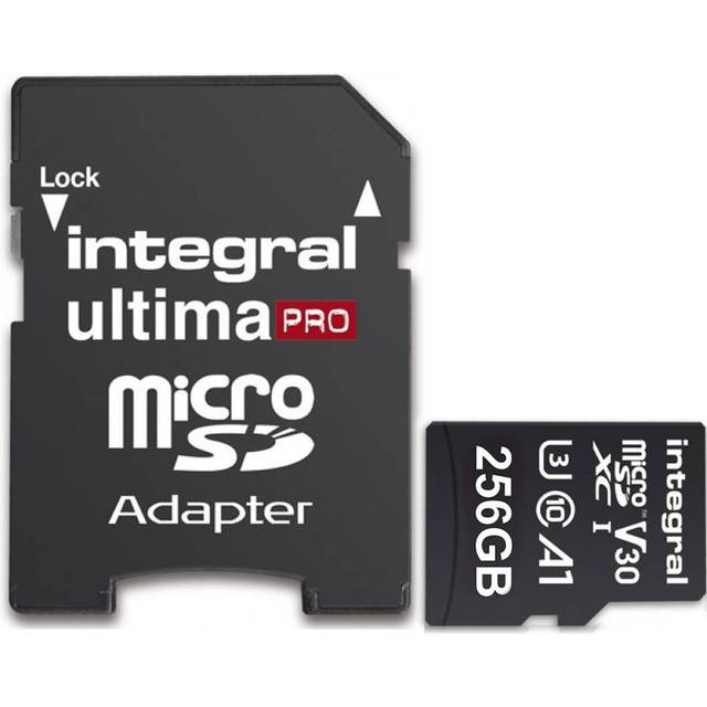 Integral 256GB UltimaPRO V30 Premium microSD Card (SDXC) UHS-I U3 +