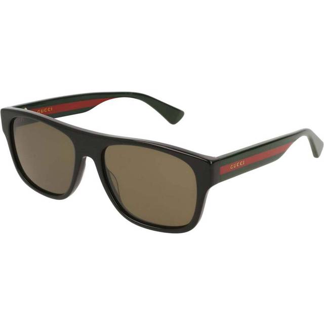Gucci Polarized Grey Rectangular Mens Sunglasses GG0341S 002 56 (Dimension: 6.6000x5.5000x4.0000 inches)