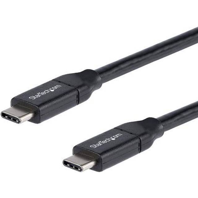 StarTech.com USB C till USB C-kabel – 2 m (6 fot) – 5A PD – M/M – vit – USB 2.0 – USB-IF-certifierad – USB typ C-kabel – USB C-laddningskabel (USB2C5C2MW)