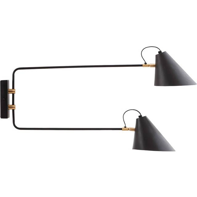 Club Vägglampa Dubbel Svart