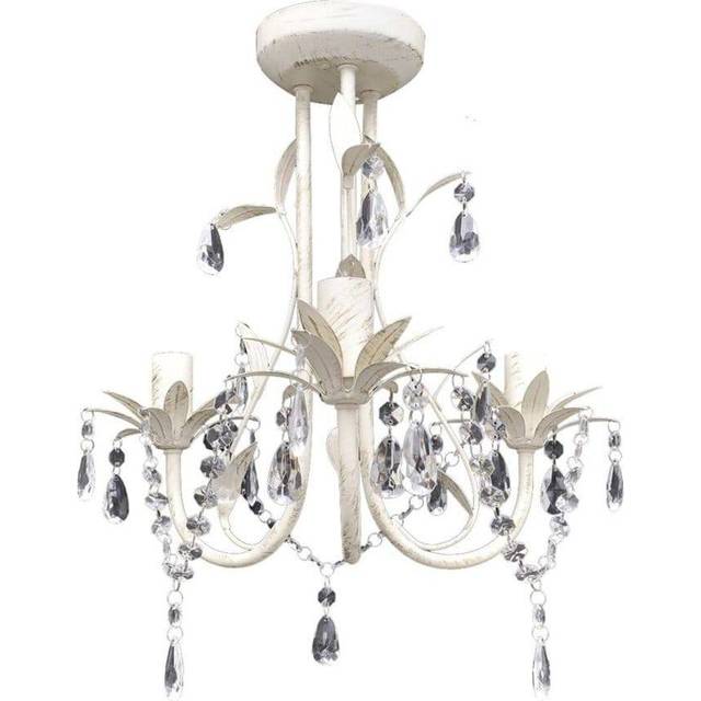 Vidaxl - Crystal Pendant Ceiling Lamp Chandelier Elegant White