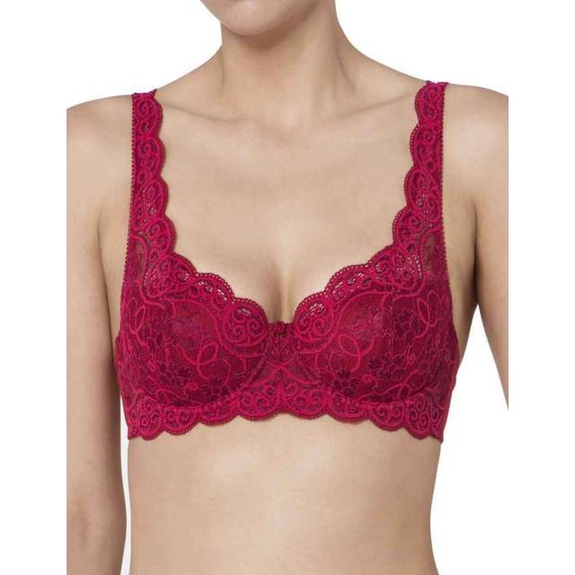 Triumph Womens Amourette 300 WHP Half Cup Padded Bra - Black - Size 38DD